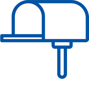 mailbox for delivery by mail